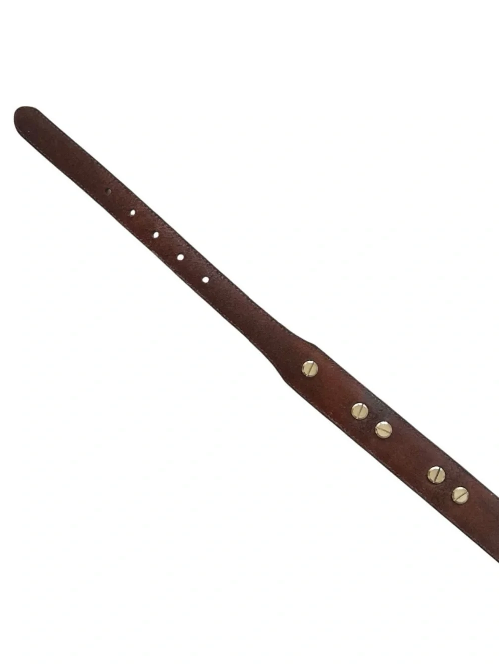 Brighton Vintage Dark Brown Leather Belt with Silver Ornate Accents